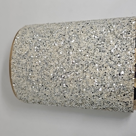 Womens silver GLITTER 4" inch Bracelet golden inside cuff bracelet 😍 - Picture 4 of 5